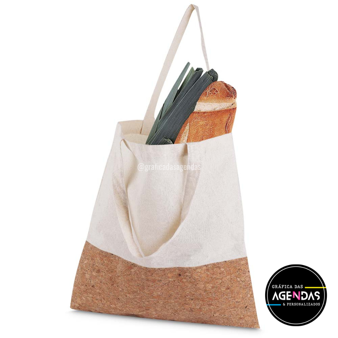 EcoBag Naturale em Algodão Cru e Detalhe em Cortiça